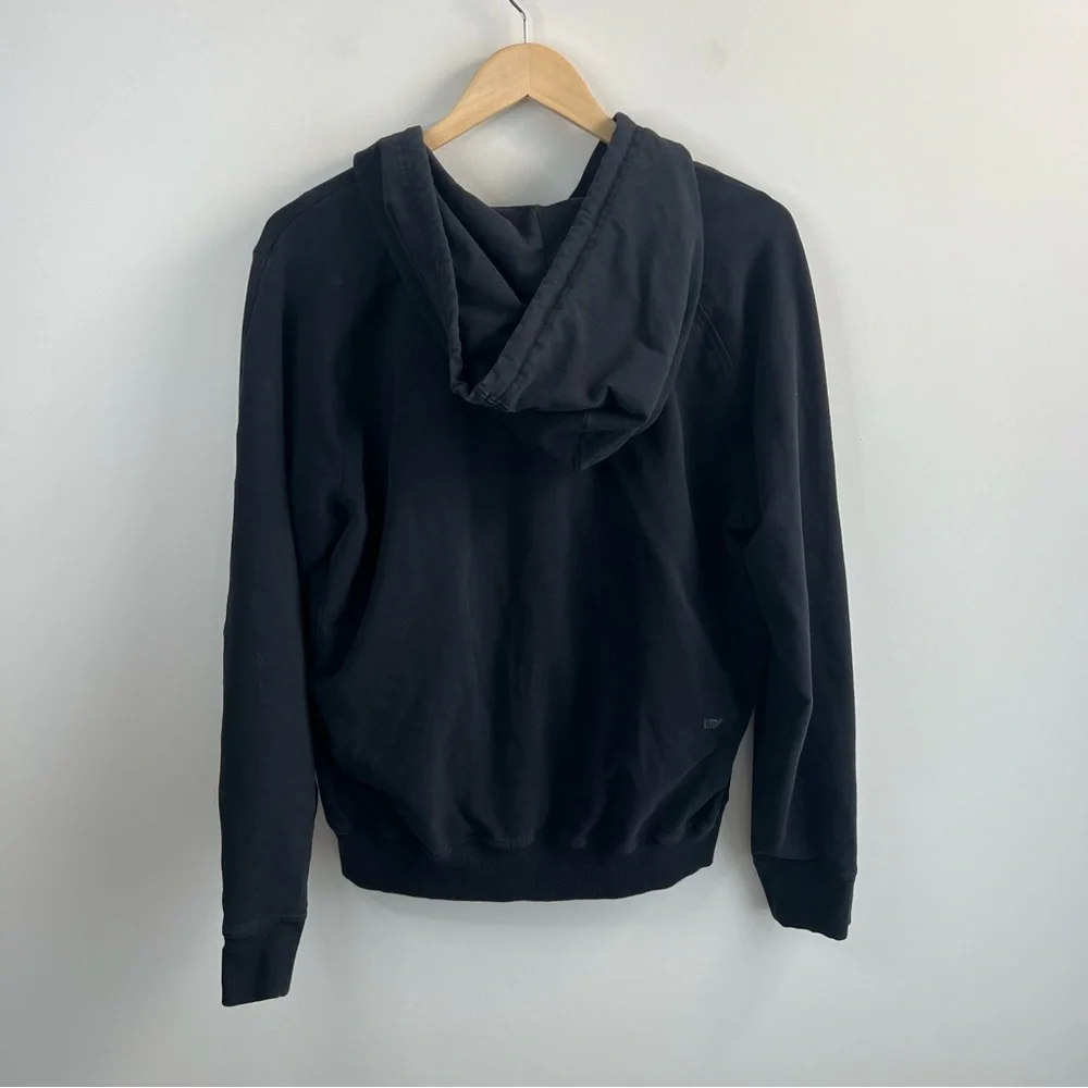 Mack Weldon Mens XL Full Zip Hooded Sweatshirt Hoodie Black Zip Pockets Cotton - Picture 3 of 6